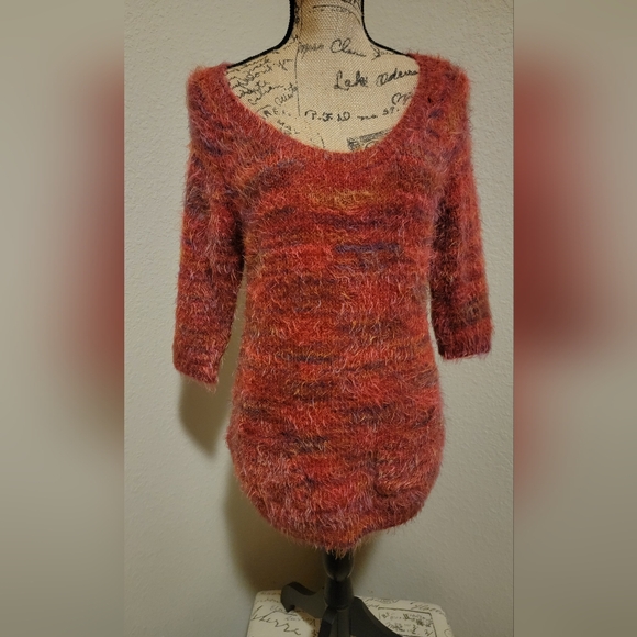 Arden B Sweaters - Arden B Multicolor Fuzzy Knit Sweater